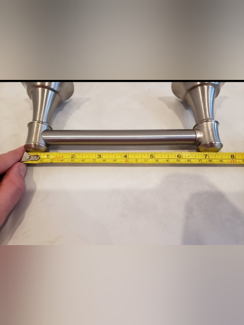 Pivoting Double Post Bathroom Toilet Roll/Toilet Paper Holder in Brushed Nickel - Picture 4 of 8